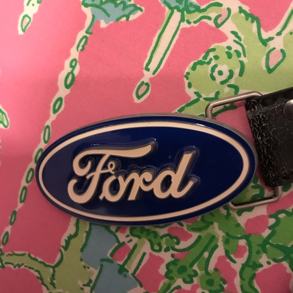 Nocona Belt Co. Ford Blue and Black Logo Belt Size XL - Picture 2 of 7